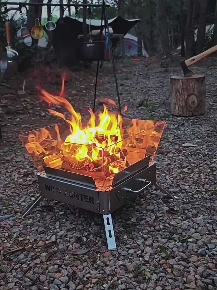 Wild Hunter | Outdoor Camping Fire Pit with Microcrystalline Glass